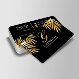 Rounded Corner Gold Foil Matt Laminated 400gsm